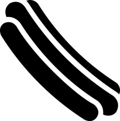 Hot Dog Outline Svg File, Free Vectors File